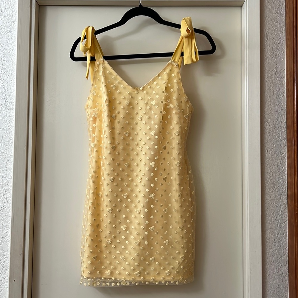 Blue Rain Francesca’s Yellow Floral Dress